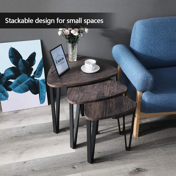 Wrought Studio Nyasia 3 Piece Living Room Table Set & Reviews Wayfair